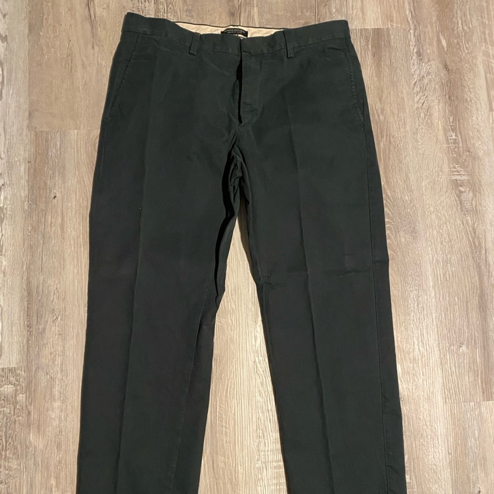 Dark green chino pants